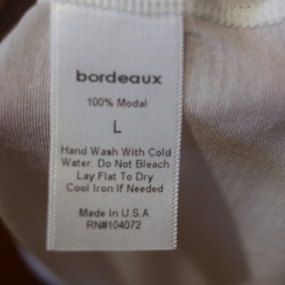 Heather Bordeaux White Tank Top 100% Modal Made in USA Basic Tank LG - Picture 9 of 9